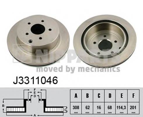 NIPPARTS J3311046 Гальмівний диск