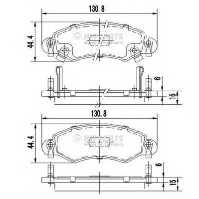 NIPPARTS J3608025 Комплект гальмівних колодок,