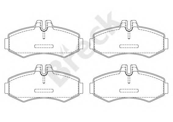 BRECK 23022 00 703 20 Комплект гальмівних колодок,