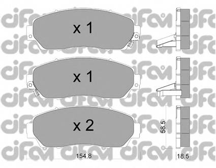 CIFAM 822-903-0 Комплект тормозных колодок,