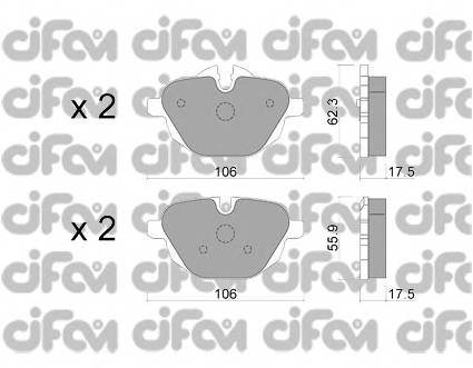 CIFAM 822-920-0 Комплект тормозных колодок,