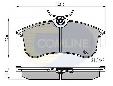 COMLINE CBP0566 Комплект гальмівних колодок,