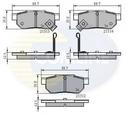 COMLINE CBP3242 Комплект тормозных колодок,