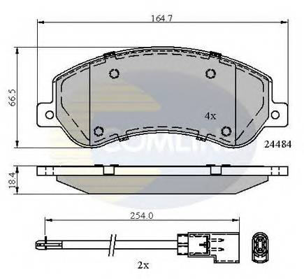 COMLINE CBP21512 Комплект тормозных колодок,