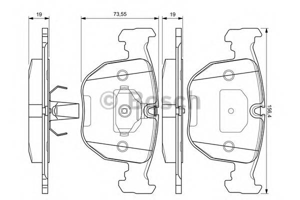 BOSCH 0 986 494 028 Комплект гальмівних колодок,