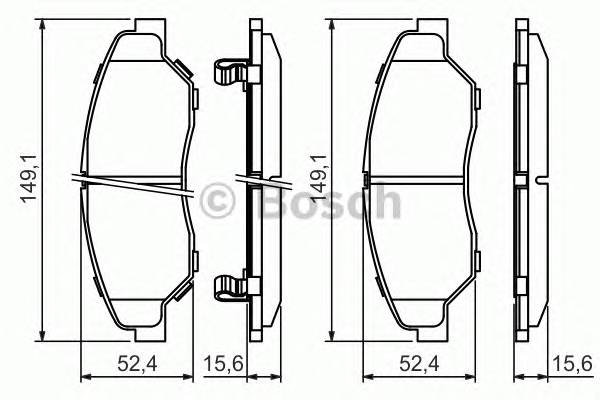 BOSCH 0 986 424 696 Комплект тормозных колодок,