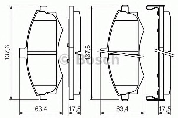 BOSCH 0 986 424 810 Комплект гальмівних колодок,