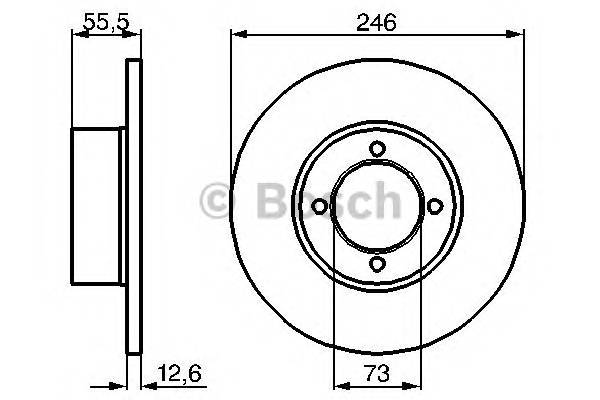 BOSCH 0 986 478 082 Тормозной диск