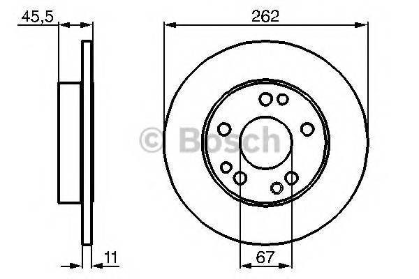 BOSCH 0 986 478 114 Тормозной диск