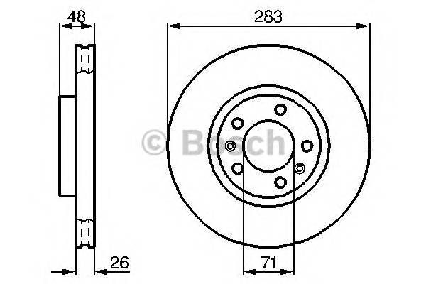 BOSCH 0 986 478 125 Гальмівний диск