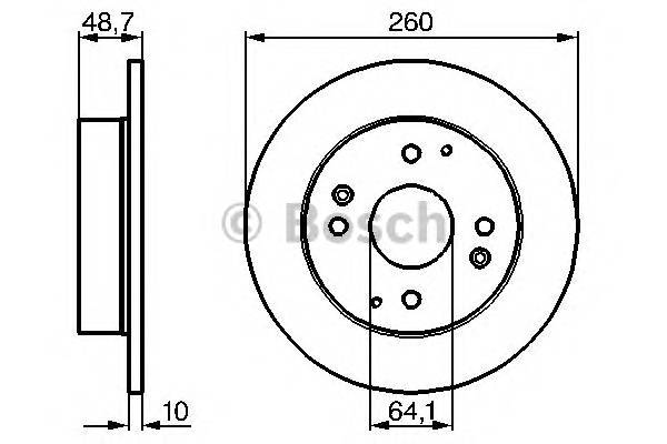 BOSCH 0 986 478 172 Тормозной диск