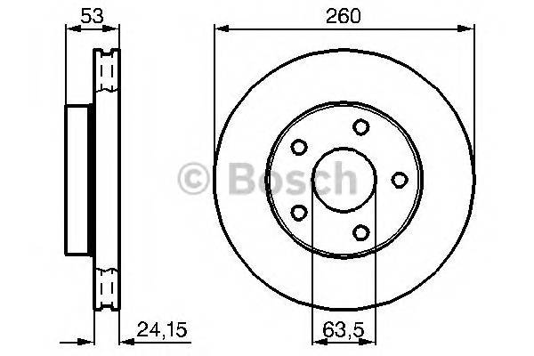 BOSCH 0 986 478 195 Гальмівний диск