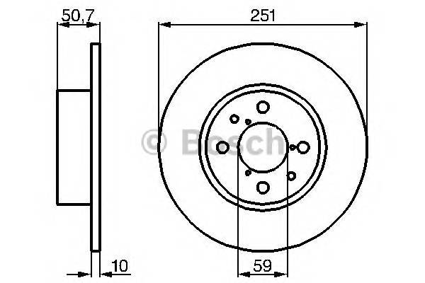 BOSCH 0 986 478 238 Тормозной диск