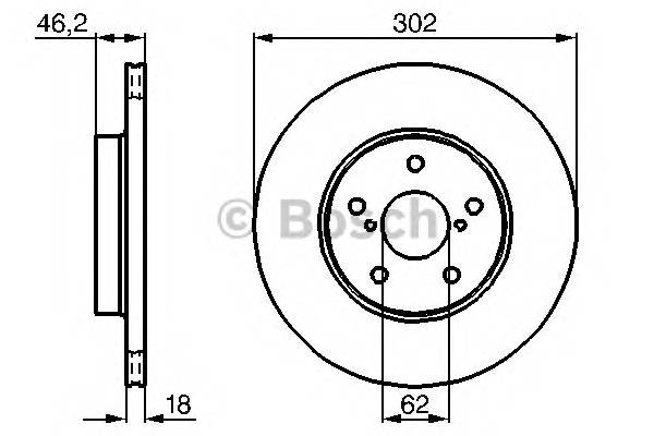 BOSCH 0 986 478 490 Тормозной диск