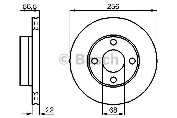 BOSCH 0 986 478 550 Гальмівний диск