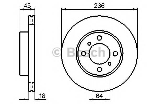 BOSCH 0 986 478 572 Тормозной диск