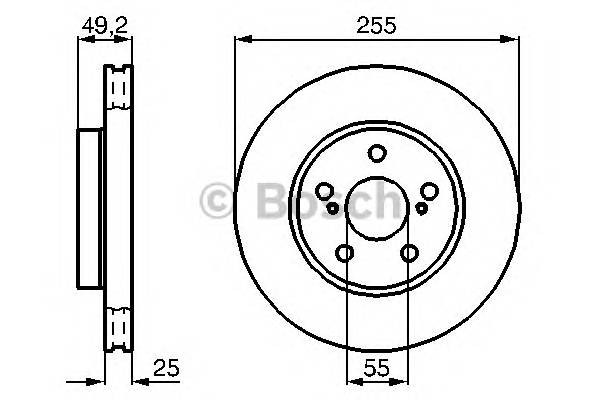 BOSCH 0 986 478 584 Гальмівний диск