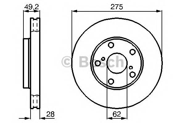 BOSCH 0 986 478 632 Гальмівний диск