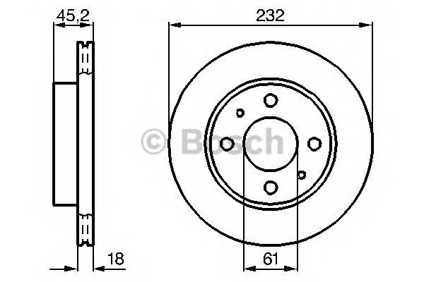 BOSCH 0 986 478 650 Тормозной диск