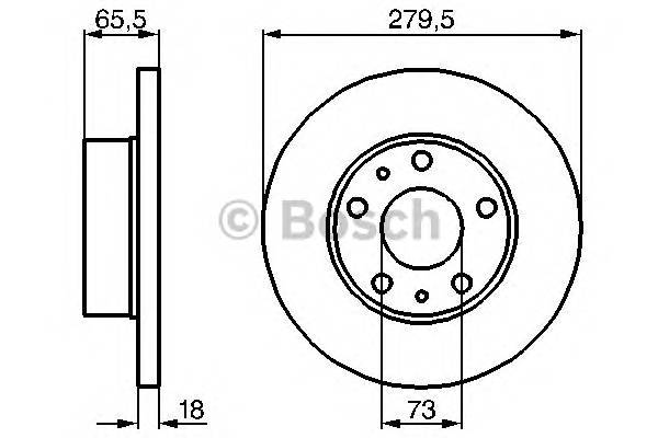 BOSCH 0 986 478 843 Гальмівний диск