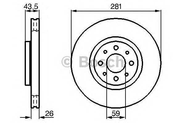 BOSCH 0 986 478 855 Тормозной диск