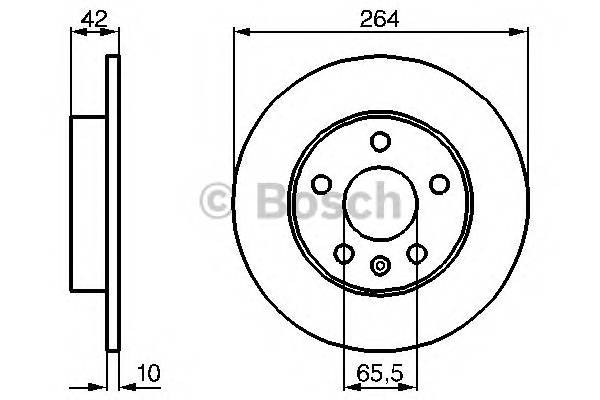 BOSCH 0 986 478 884 Тормозной диск