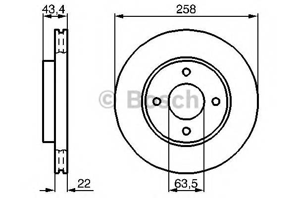 BOSCH 0 986 478 892 Гальмівний диск