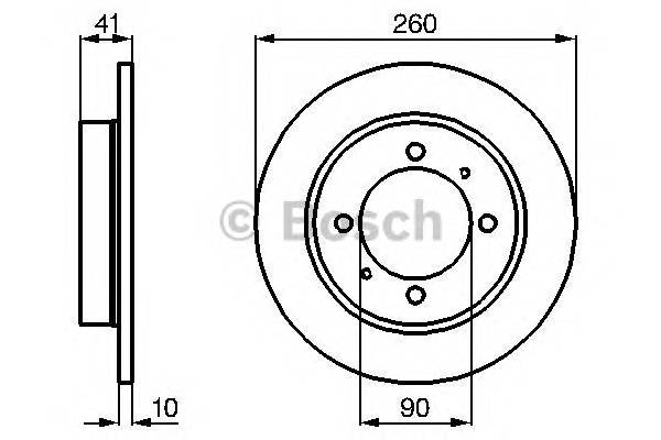 BOSCH 0 986 478 898 Тормозной диск