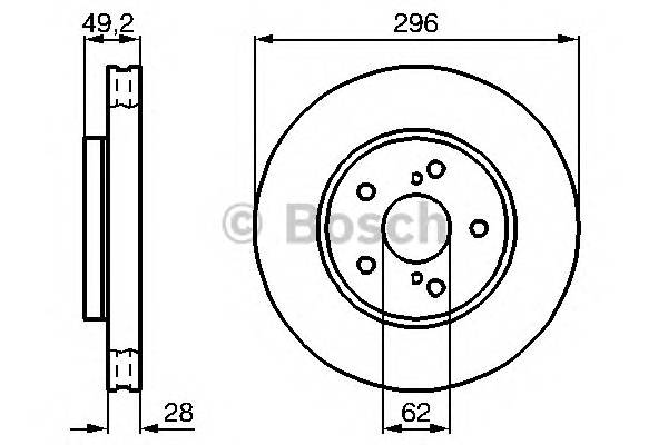 BOSCH 0 986 478 968 Гальмівний диск