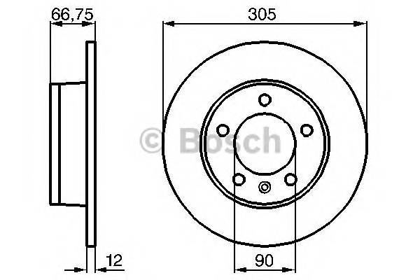 BOSCH 0 986 478 970 Гальмівний диск