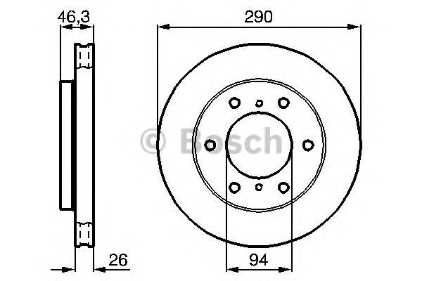 BOSCH 0 986 478 990 Гальмівний диск