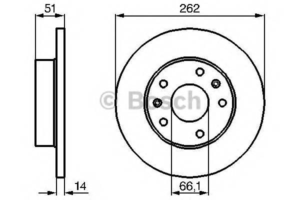 BOSCH 0 986 478 991 Гальмівний диск