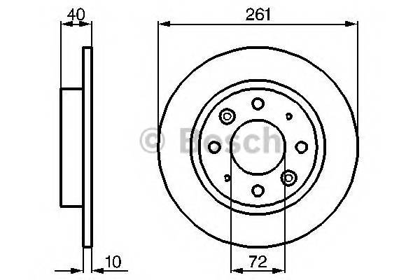 BOSCH 0 986 479 018 Гальмівний диск