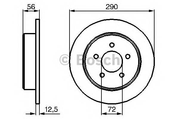 BOSCH 0 986 479 102 Гальмівний диск