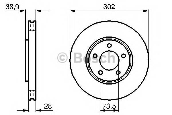 BOSCH 0 986 479 117 Гальмівний диск