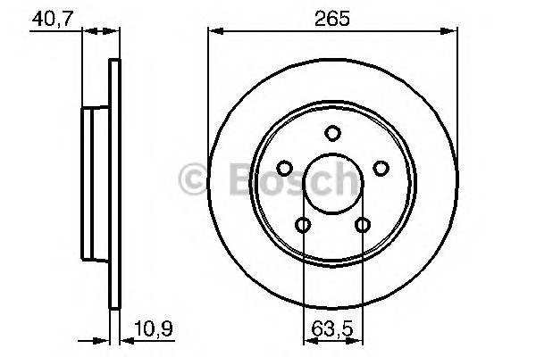 BOSCH 0 986 479 169 Гальмівний диск