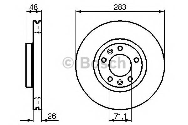 BOSCH 0 986 479 193 Тормозной диск