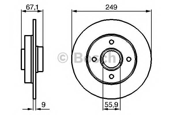 BOSCH 0 986 479 219 Тормозной диск