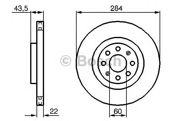 BOSCH 0 986 479 224 Тормозной диск