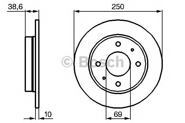 BOSCH 0 986 479 236 Тормозной диск