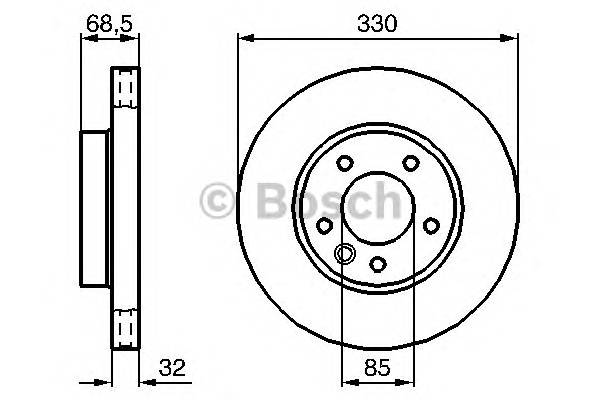 BOSCH 0 986 479 250 Гальмівний диск