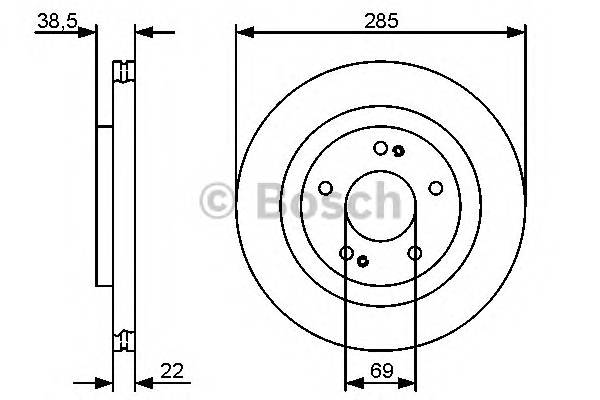 BOSCH 0 986 479 470 Тормозной диск