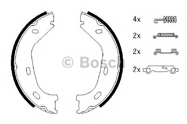 BOSCH 0 986 487 542 Комплект тормозных колодок,