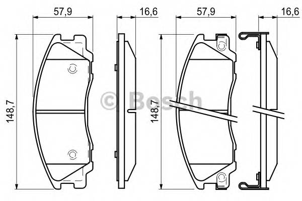 BOSCH 0 986 494 138 Комплект тормозных колодок,