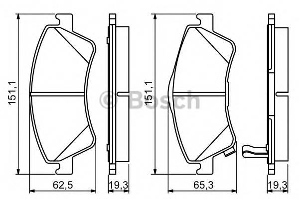 BOSCH 0 986 494 187 Комплект гальмівних колодок,