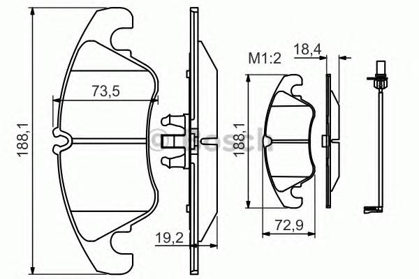 BOSCH 0 986 494 259 Комплект тормозных колодок,