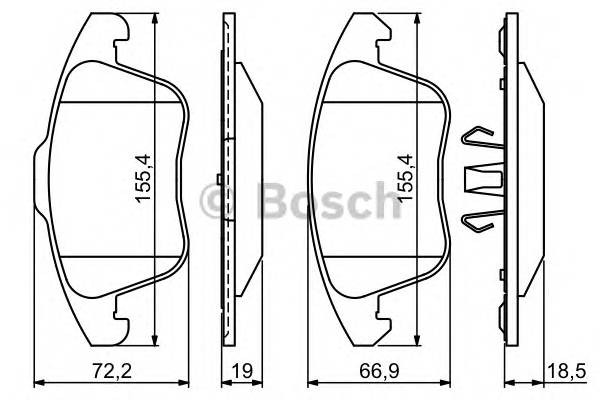 BOSCH 0 986 494 324 Комплект гальмівних колодок,