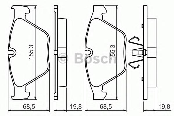 BOSCH 0 986 494 354 Комплект тормозных колодок,