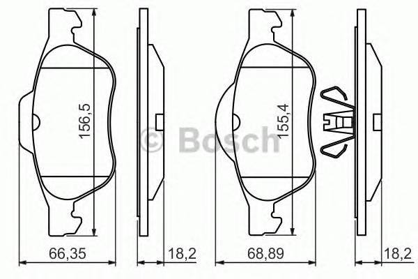 BOSCH 0 986 494 439 Комплект тормозных колодок,