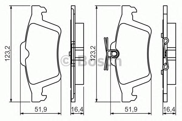 BOSCH 0 986 494 528 Комплект тормозных колодок,